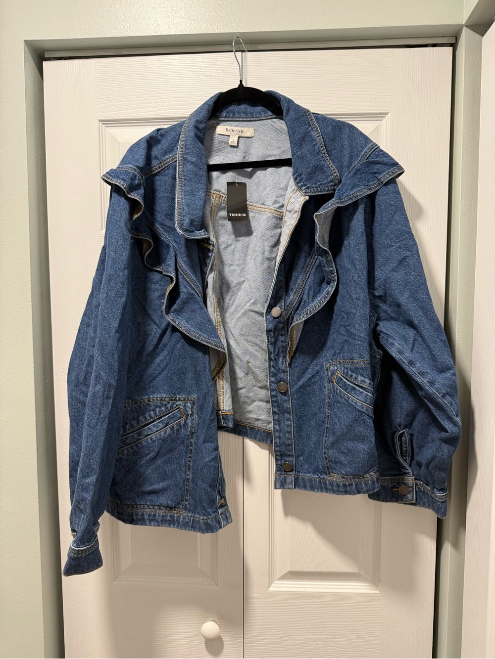 NWT Belle Isle by Torrid Ruffle Denim Jacket | Size 6X